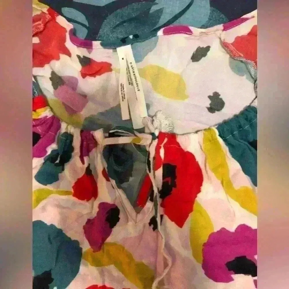 Anthropologie Floral Swimg Tunic Dress size M - Picture 3 of 5